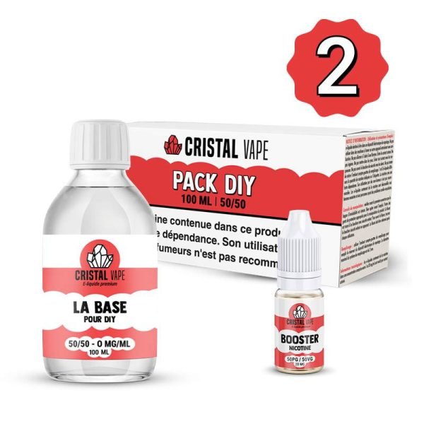 Pack DIY 50/50 100ml - Cristal Vape